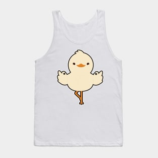 Duck at Yoga Stretching exercises in standing Tank Top